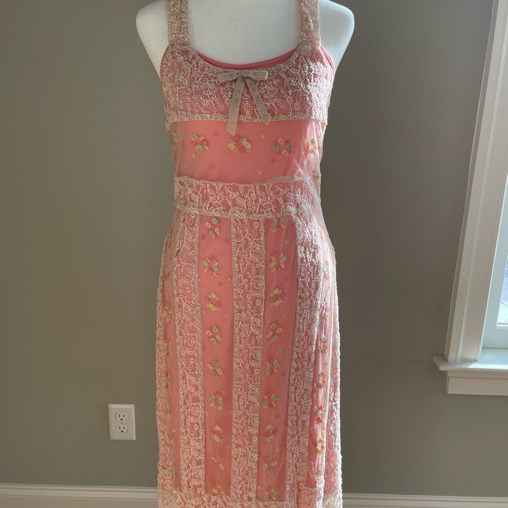 Anthropologie Odille Floral Lace Dress